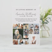 Faire-part de deuil photo - 15 Collage photo (Debout devant)