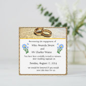 Faire-part de deux anneaux et une Bible pour la da (Debout devant)