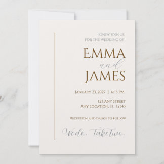 Faire-part de deuxième mariage. Moderne minimalist