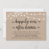 Faire-Part de Dîner de Mariage Intime Happily Ever (Devant)