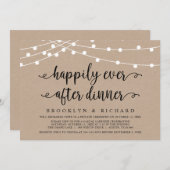 Faire-Part de Dîner de Mariage Intime Happily Ever (Devant / Derrière)