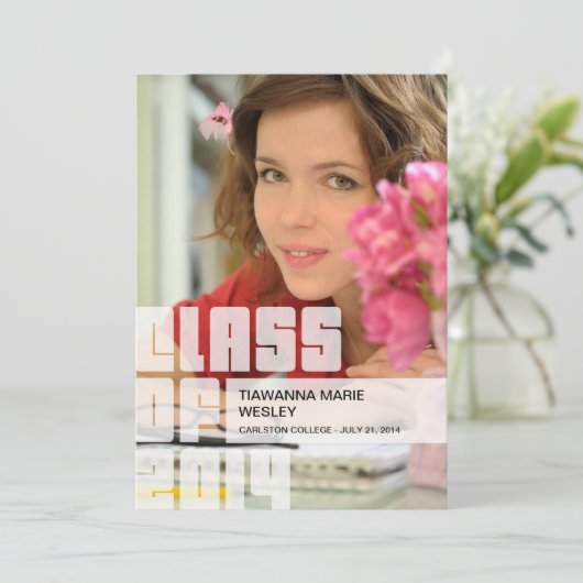 Faire-part de diplôme (Debout devant)