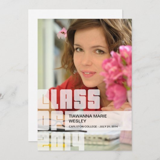 Faire-part de diplôme (Devant / Derrière)