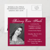 Faire-part de diplôme (Devant / Derrière)