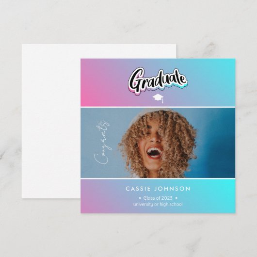 Faire-part de diplôme (Devant / Derrière)