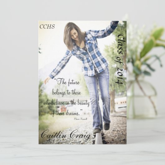 Faire-part de diplôme (Debout devant)