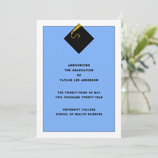 Faire-part de diplôme (Debout devant)