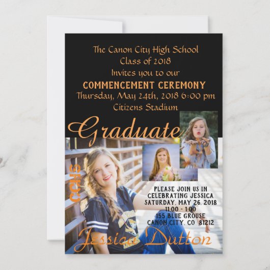 Faire-part de diplôme (Dos)