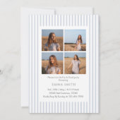 Faire-part de diplôme avec collage de photos de fi (Dos)