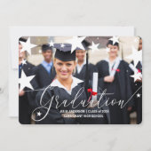 Faire-part de diplôme avec Stars Graduate Photo (Devant)