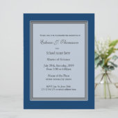 Faire-part de diplôme bleu haute performance (Debout devant)