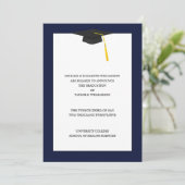 Faire-part de diplôme bleu marine (Debout devant)