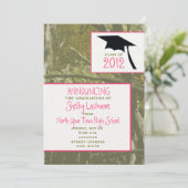 Faire-part de diplôme Camo & Pink 2012 (Debout devant)