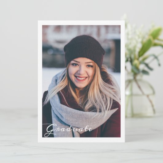 Faire-part de diplôme / Carte d'invitation (Debout devant)