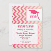 Faire-part de diplôme Cracked Ombre Zigzag 2012 (Devant)