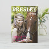 Faire-part de diplôme de couverture de magazine (Debout devant)