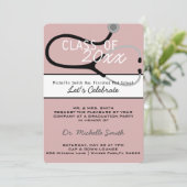 Faire-part de diplôme de doctorat en stéthoscope M (Debout devant)