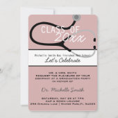 Faire-part de diplôme de doctorat en stéthoscope M (Devant)