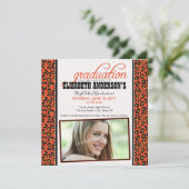 Faire-part de diplôme de Empreinte de léopard (ora (Debout devant)