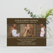 Faire-part de diplôme de fin d'études supérieures  (Debout devant)