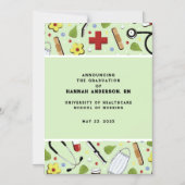 Faire-part de diplôme de l'école de soins infirmie (Recto)