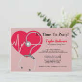 Faire-part de diplôme de l'école de soins infirmie (Debout devant)