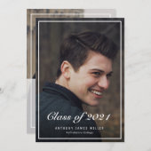 Faire-part de diplôme de l'université de photo cla (Devant / Derrière)