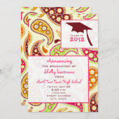 Faire-part de diplôme de Paisley 2012 (Devant / Derrière)