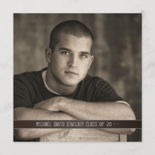 Faire-part de diplôme de photographie pour les gar