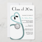 Faire-part de diplôme d'études Médicales de stétho (Devant)