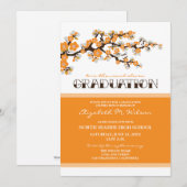 Faire-part de diplôme en fleurs de cerisiers (oran (Devant / Derrière)