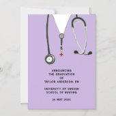 Faire-part de diplôme en infirmière (Recto)