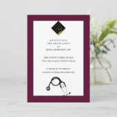 Faire-part de diplôme en infirmière (Debout devant)