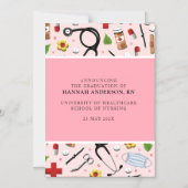 Faire-part de diplôme en infirmière (Recto)