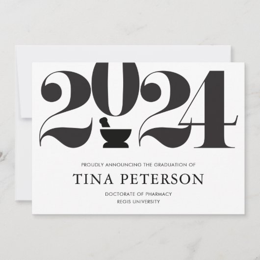 Faire-part de diplôme en pharmacie (Devant)