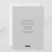 Faire-part de diplôme en photo classique encadrée (Dos)