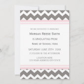 Faire-part de diplôme en photo gris rose (Dos)