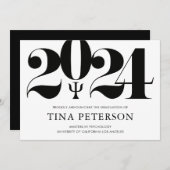 Faire-part de diplôme en psychologie (Devant / Derrière)