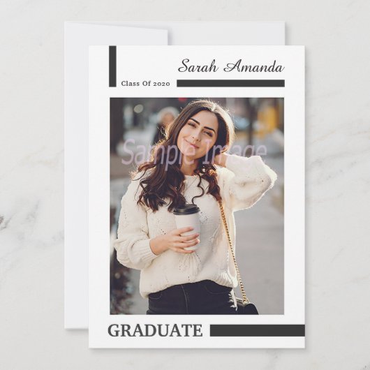 Faire-part de diplôme et invitation (Devant)