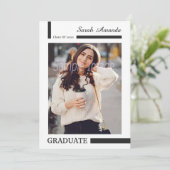 Faire-part de diplôme et invitation (Debout devant)