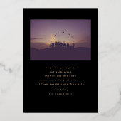 Faire-part de diplôme Gold Foil Pressé bordure (Verso)