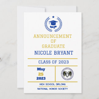 Faire-part de diplôme HS