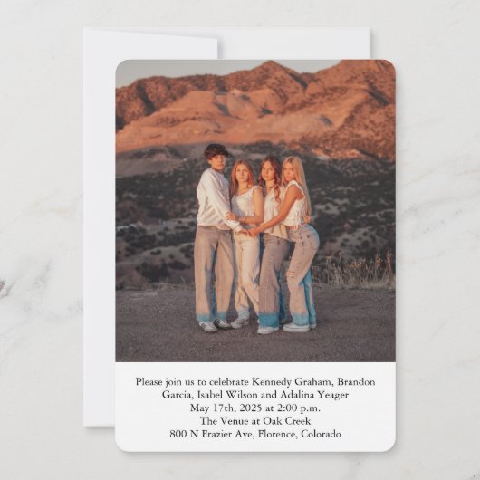 Faire-part de diplôme Invitation (Dos)