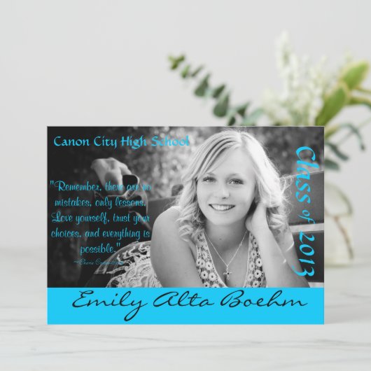 Faire-part de diplôme Invitation (Debout devant)