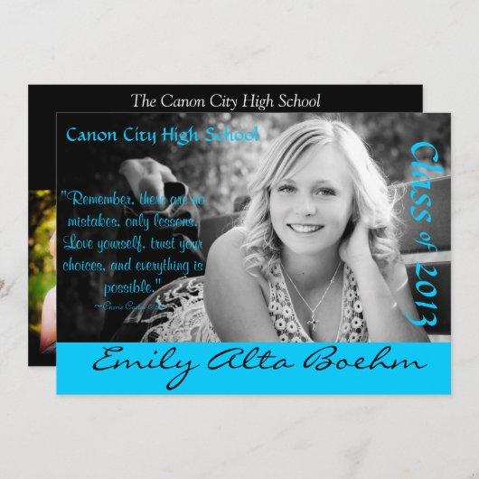 Faire-part de diplôme Invitation (Devant / Derrière)