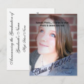 Faire-part de diplôme, invitation (Devant / Derrière)