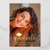 Faire-part de diplôme Invitation Carte photo diplô (Recto)