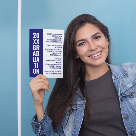 Faire-part de diplôme/Invitation de fête [bleu]