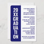 Faire-part de diplôme/Invitation de fête [bleu] (Devant)