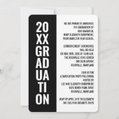 Faire-part de diplôme/Invitation de fête [Noir] (Devant)